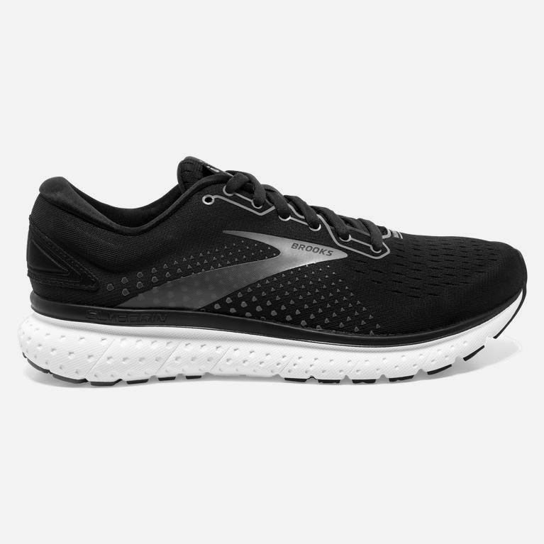 Brooks Glycerin 18 Israel - Men's Road Running Shoes - Black/Pewter/White (86397-ONER)